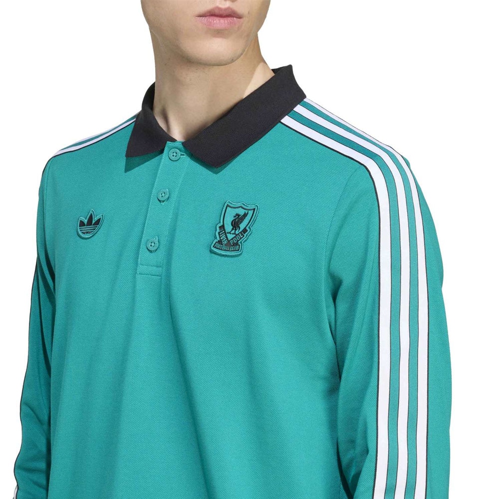 Adidas Liverpool FC Terrace Icons Langermet Polo Grønn/Sort