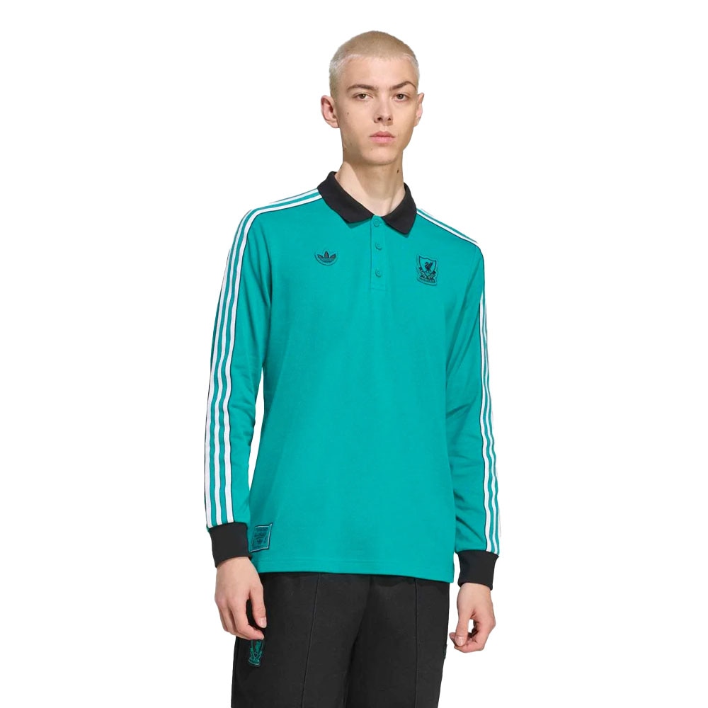 Adidas Liverpool FC Terrace Icons Langermet Polo Grønn/Sort