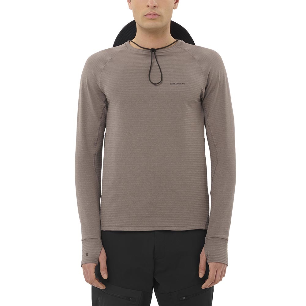Salomon Essential Lightwarm Langermet Trøye Herre Brun