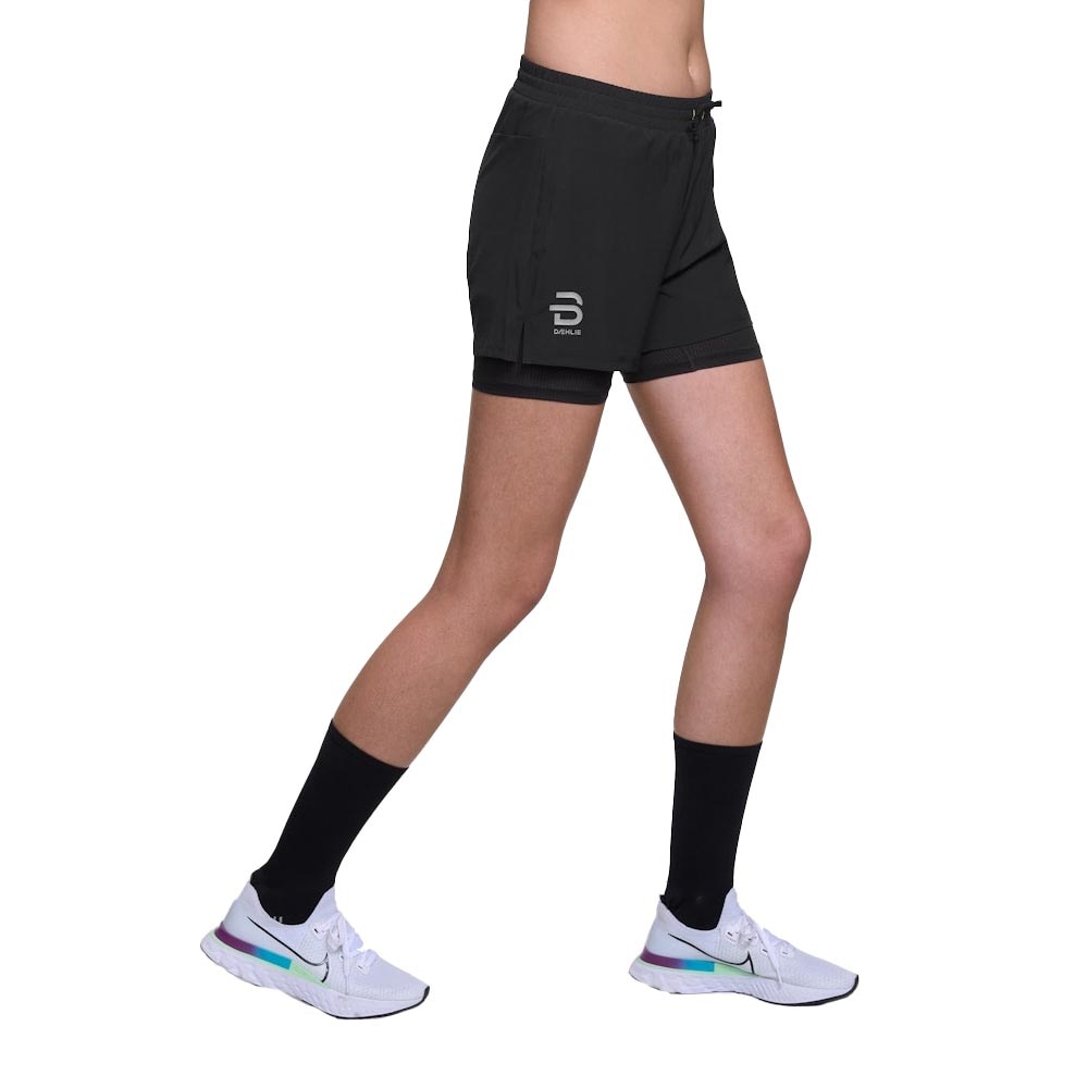 Dæhlie Shorts Run 2in1 Dame Sort