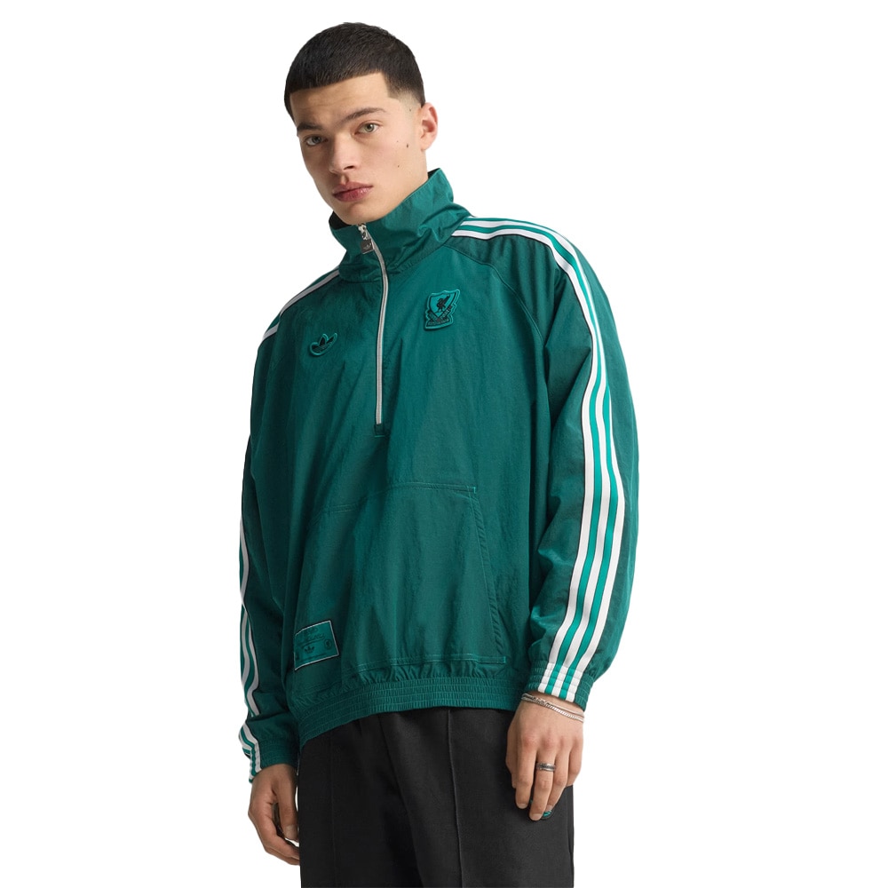 Adidas Liverpool FC Terrace Icons Half-Zip Jakke Grønn