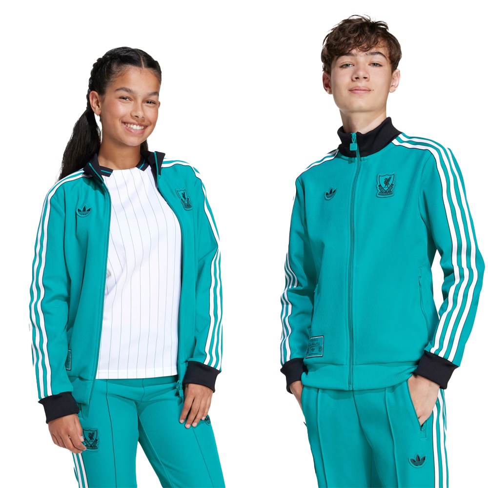 Adidas Liverpool FC Terrace Icons Track Top Barn Grønn/Sort