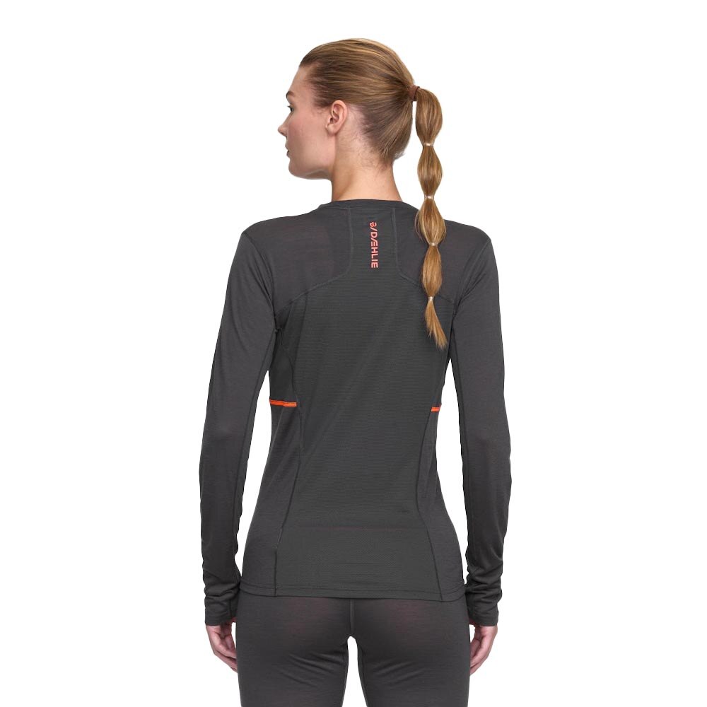 Dæhlie Performance Wool Langermet Trøye Dame Grå/Oransje