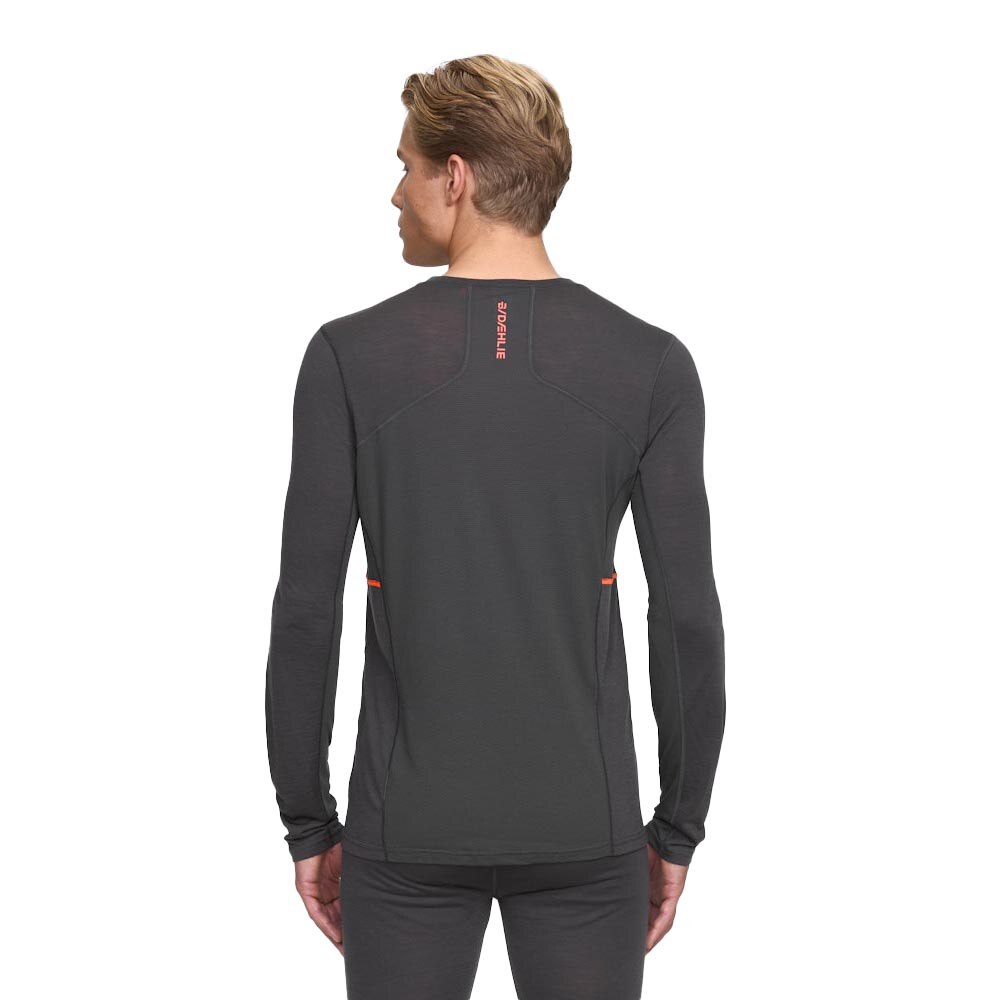 Dæhlie Performance Wool Langermet Trøye Herre Grå/Oransje