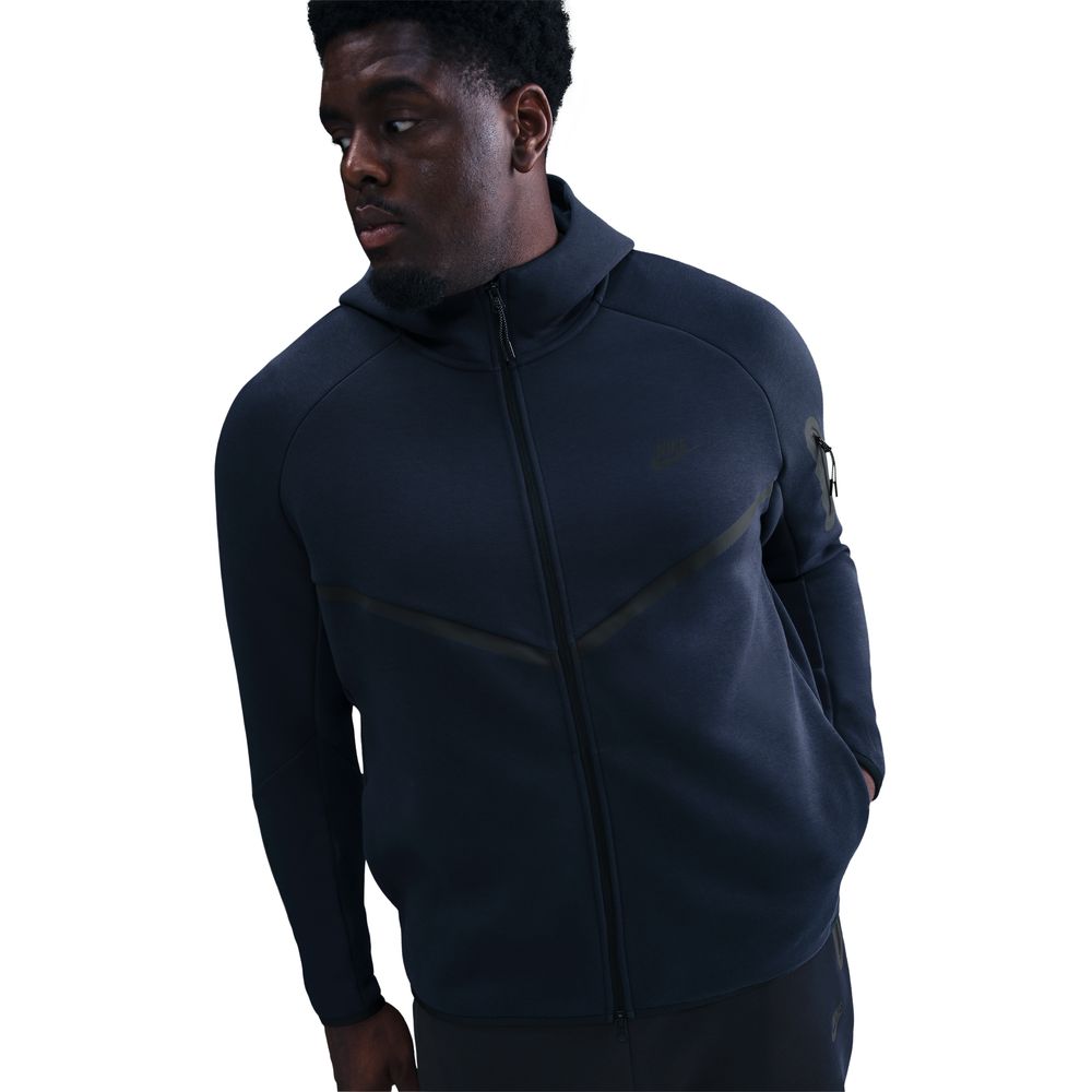 Nike NSW Tech Fleece Full-Zip Windrunner Hettegenser Marineblå