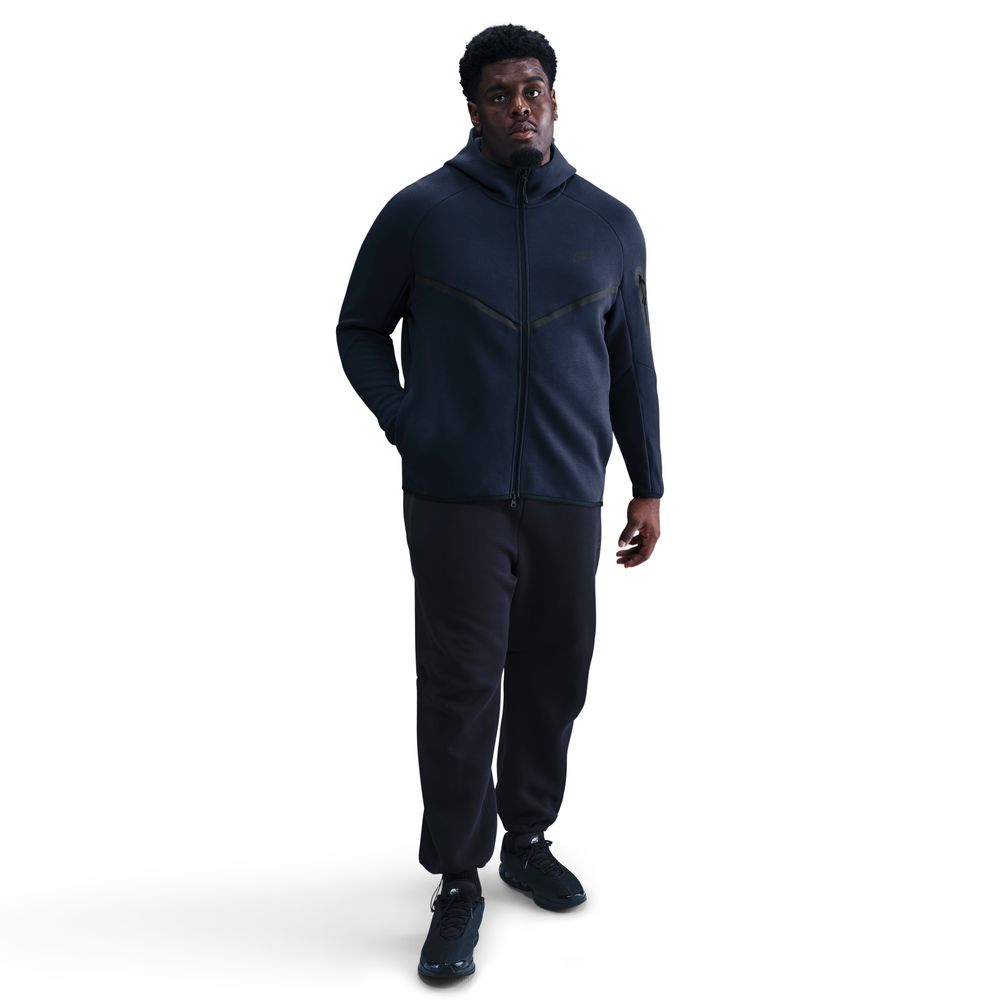 Nike NSW Tech Fleece Full-Zip Windrunner Hettegenser Marineblå