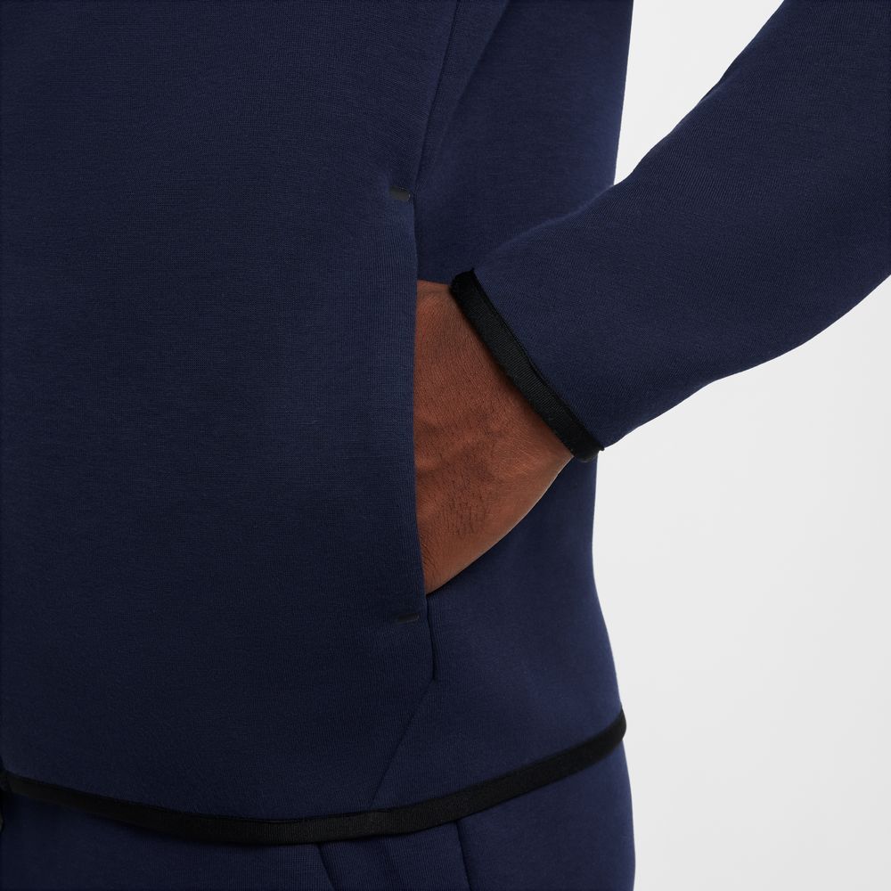 Nike NSW Tech Fleece Full-Zip Windrunner Hettegenser Marineblå