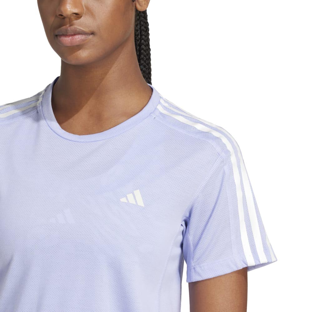 Adidas Own The Run 3-Stripes Kortermet Trøye Dame Lilla