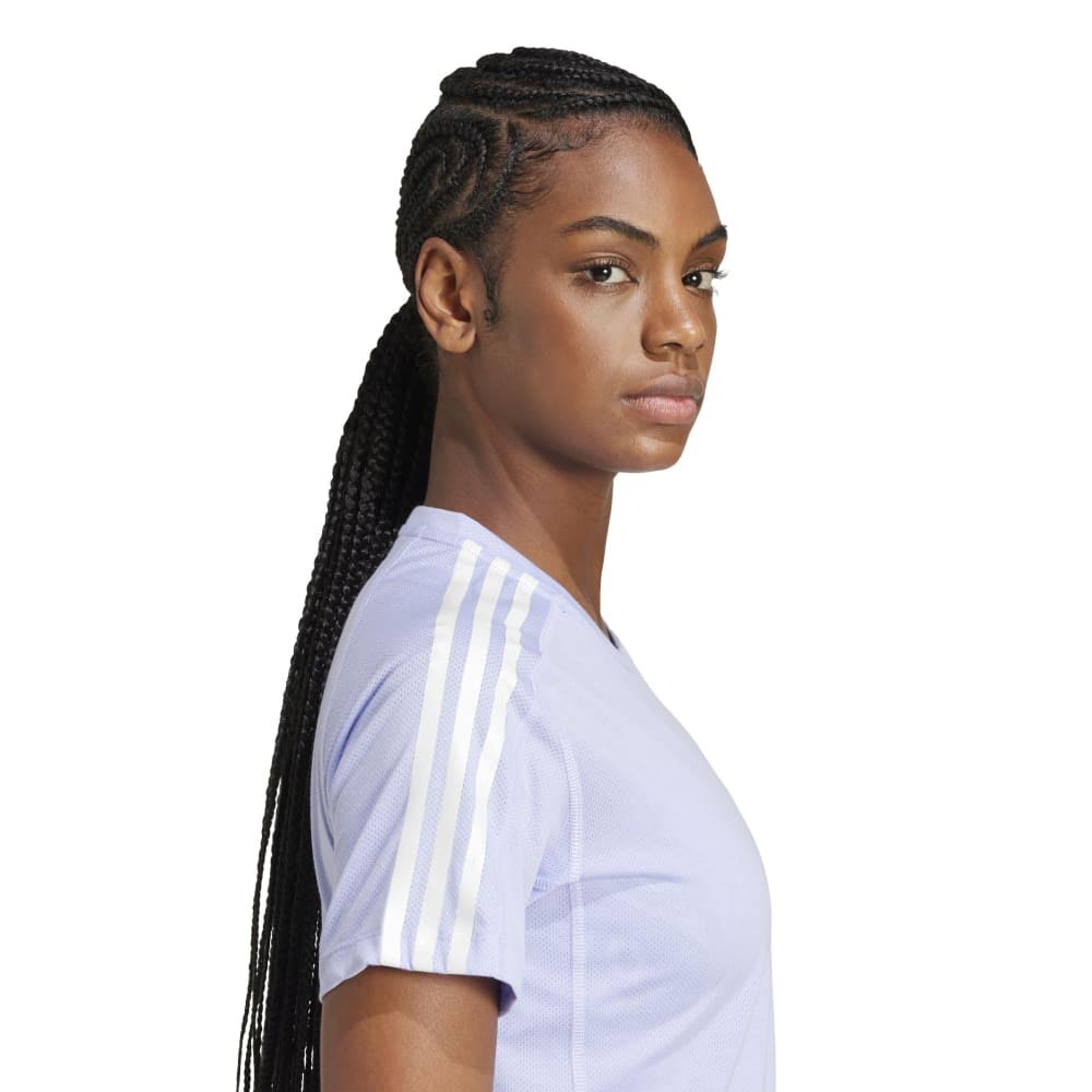 Adidas Own The Run 3-Stripes Kortermet Trøye Dame Lilla