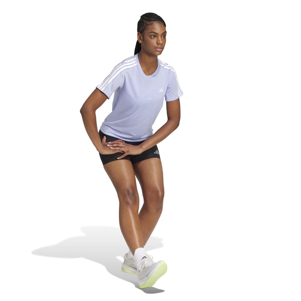 Adidas Own The Run 3-Stripes Kortermet Trøye Dame Lilla