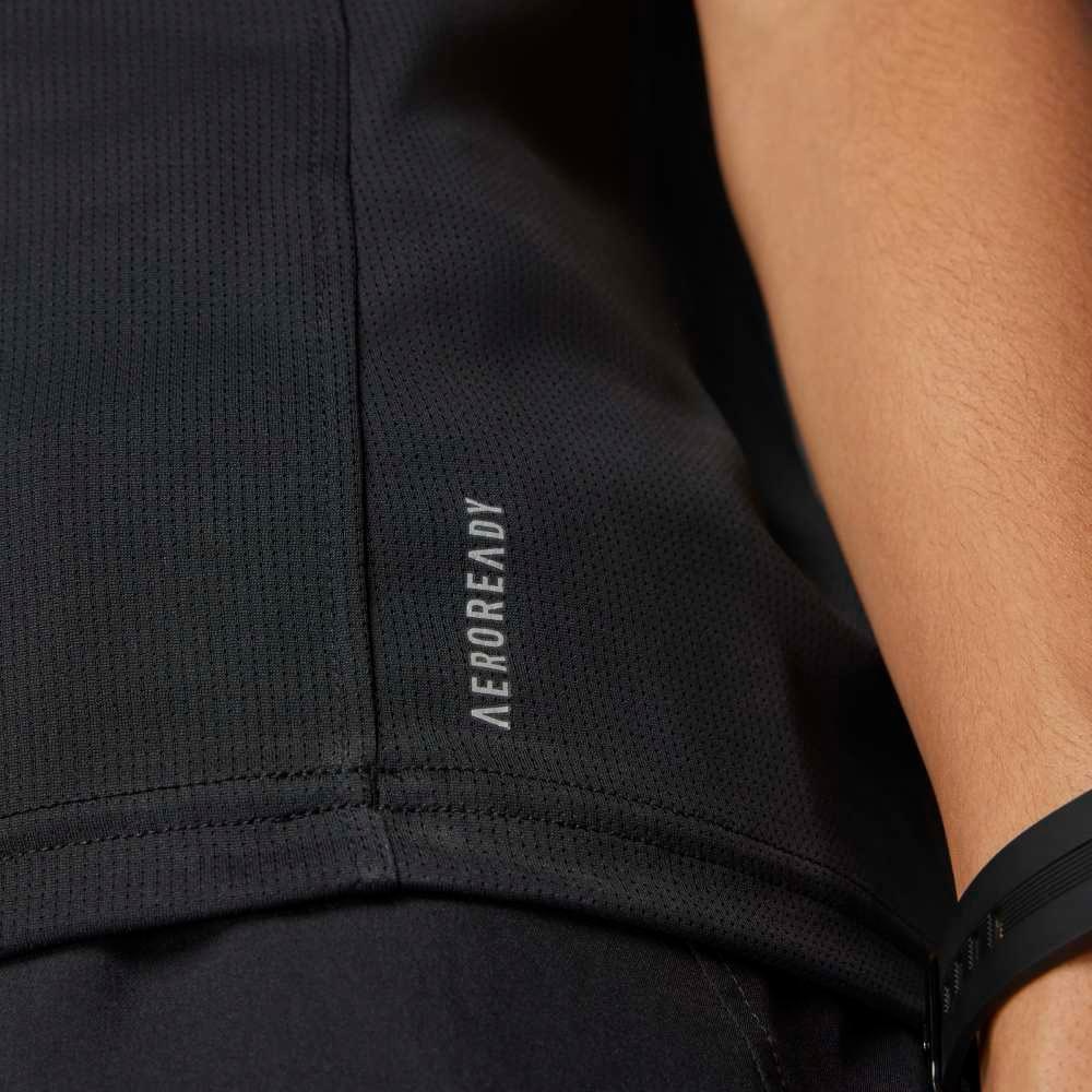 Adidas Run It Kortermet Trøye Dame Sort/Hvit
