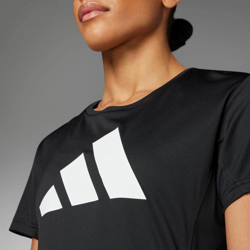 Adidas Run It Kortermet Trøye Dame Sort/Hvit