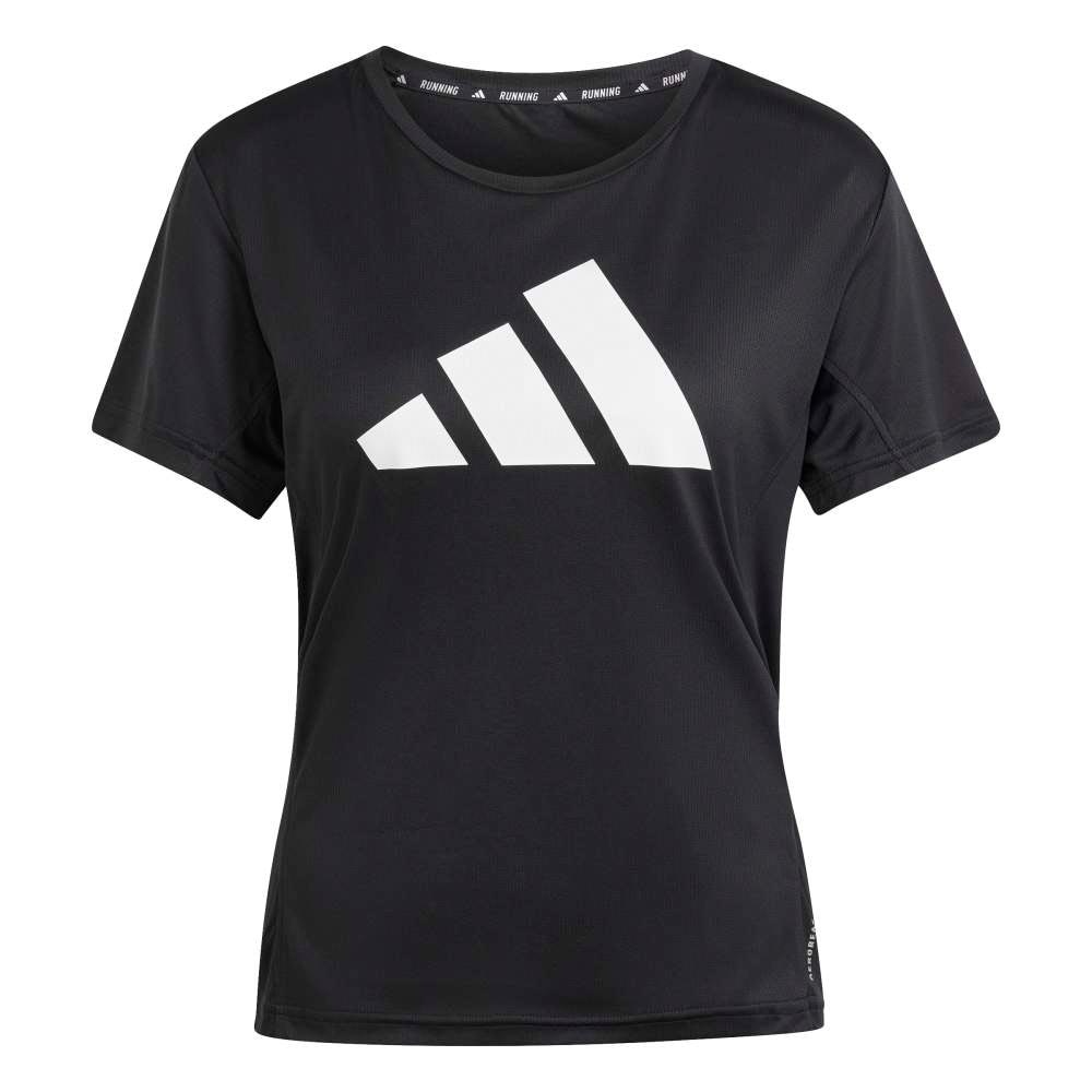 Adidas Run It Kortermet Trøye Dame Sort/Hvit