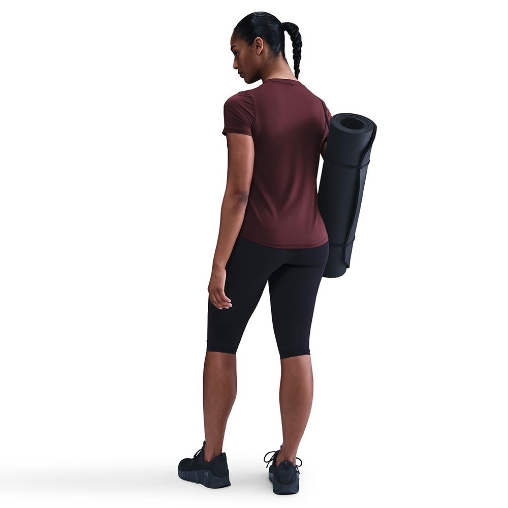 Nike Dri-Fit One Classic Kortermet Trøye Dame Burgunder