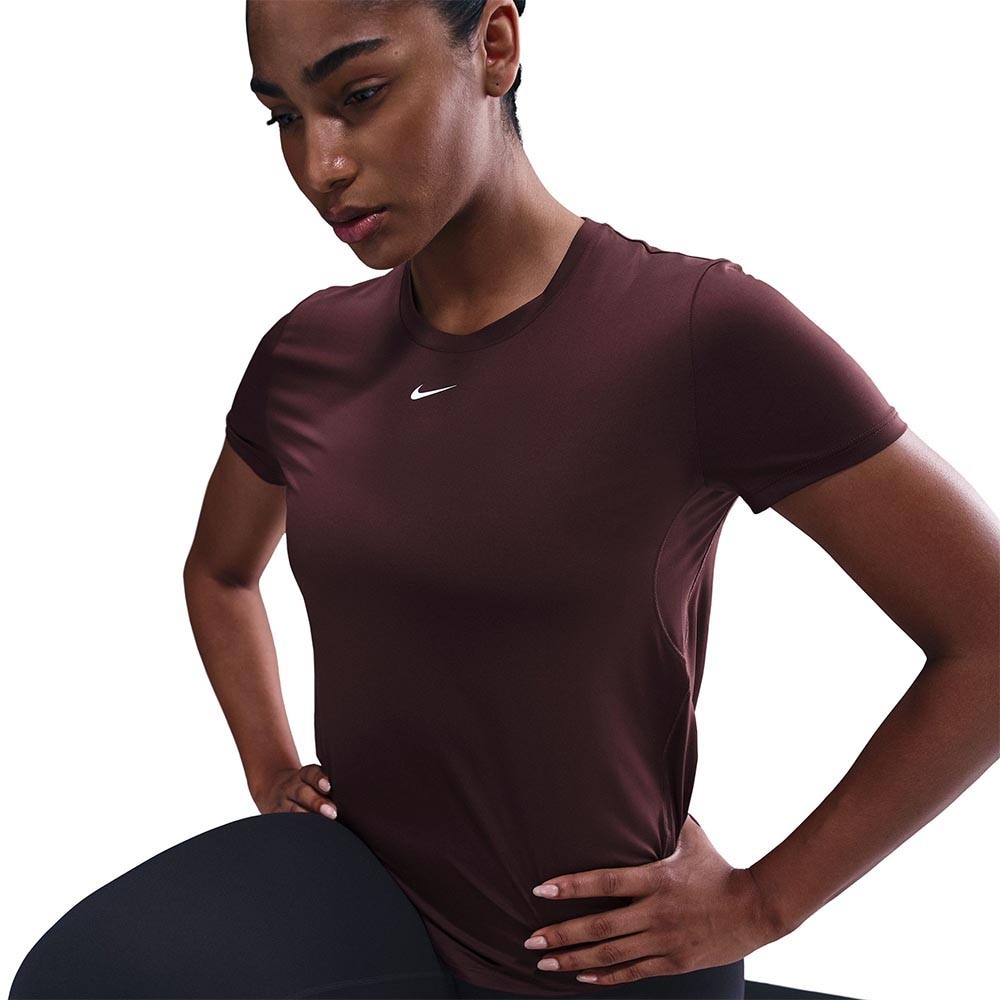 Nike Dri-Fit One Classic Kortermet Trøye Dame Burgunder