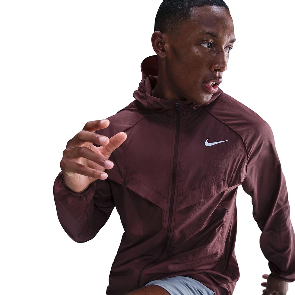Nike Stride Repel UV Løpejakke Herre Burgunder