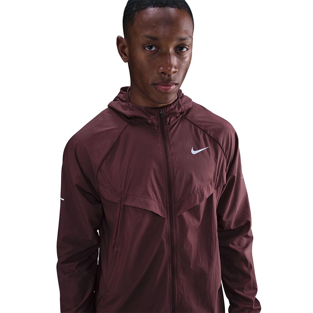 Nike Stride Repel UV Løpejakke Herre Burgunder