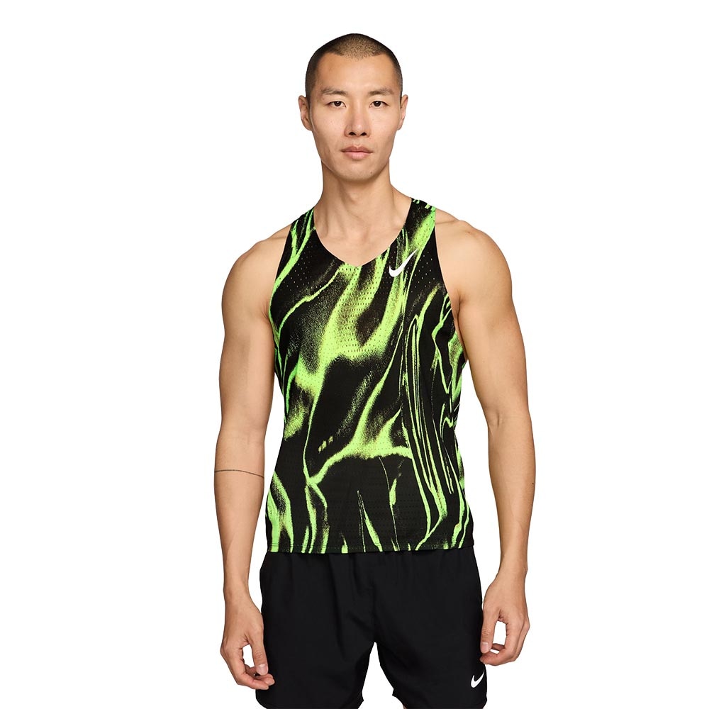 Nike Dri-Fit ADV AeroSwift Singlet Herre Sort/Grønn