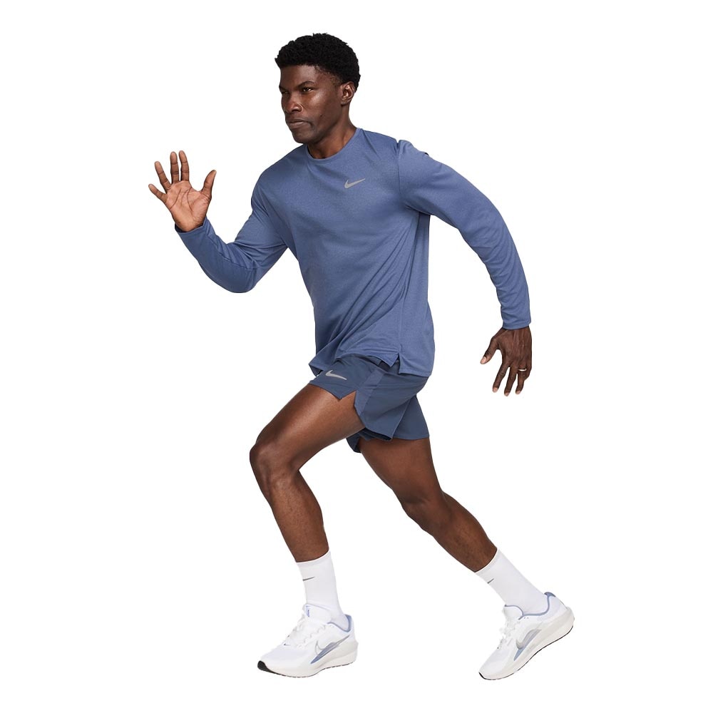 Nike Dri-Fit Miler UV Langermet Trøye Herre Blå