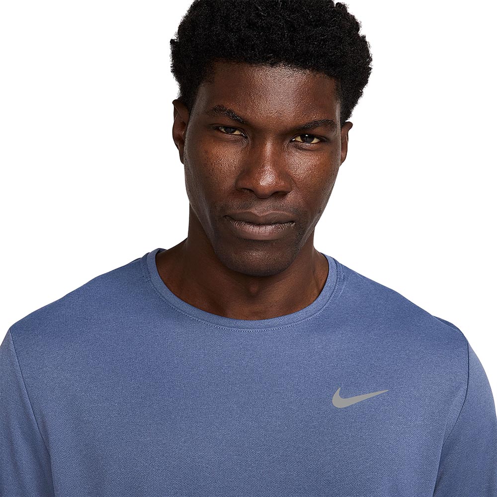 Nike Dri-Fit Miler UV Langermet Trøye Herre Blå