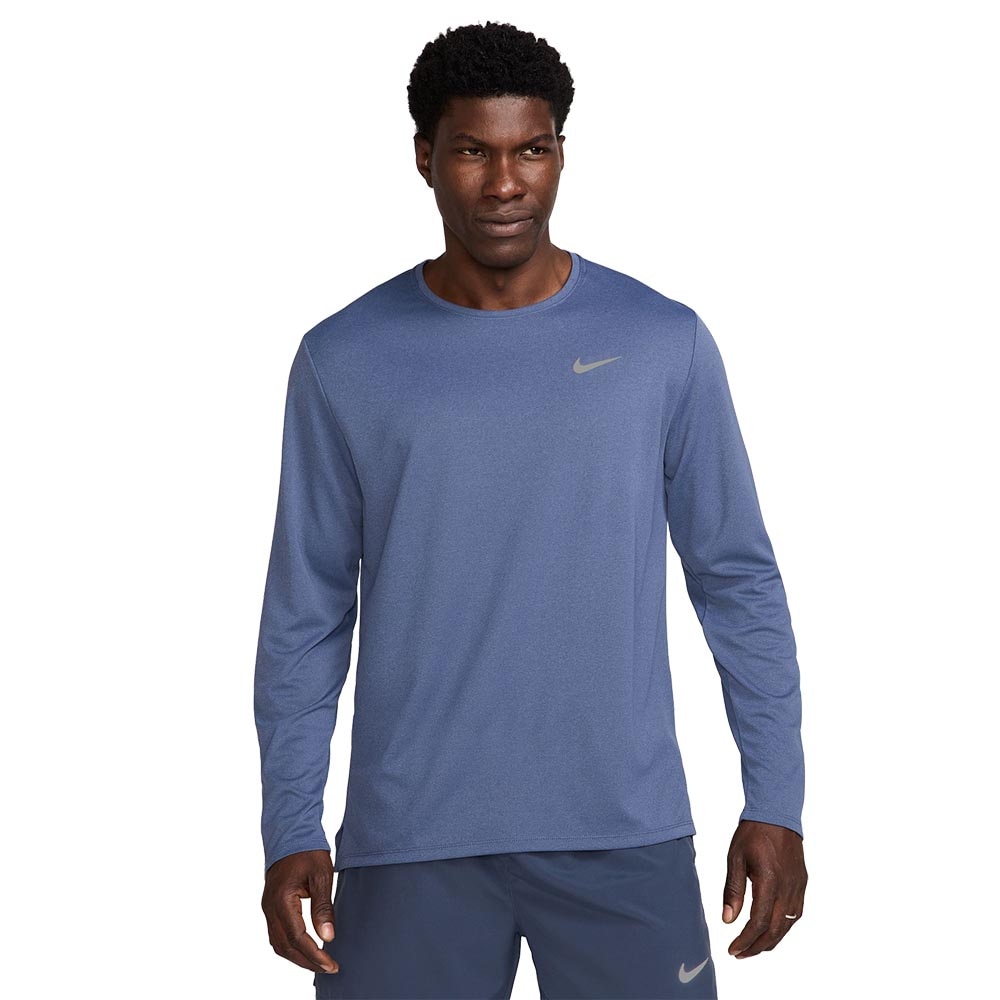 Nike Dri-Fit Miler UV Langermet Trøye Herre Blå
