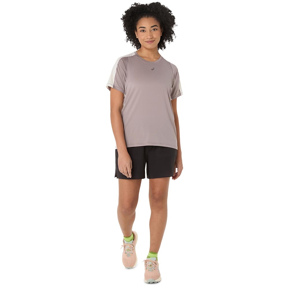 Asics FujiTrail Elite Kortermet Trøye Dame Lilla