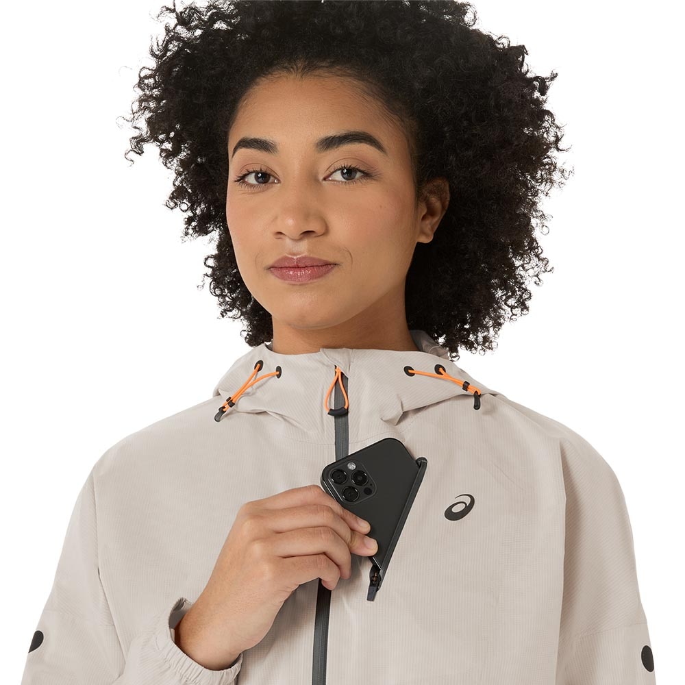 Asics FujiTrail Elite WP Løpejakke Dame Hvit