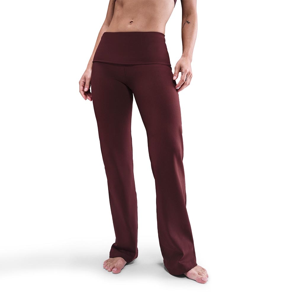 Nike Dri-Fit One High-Rise Flare Bukse Dame Burgunder