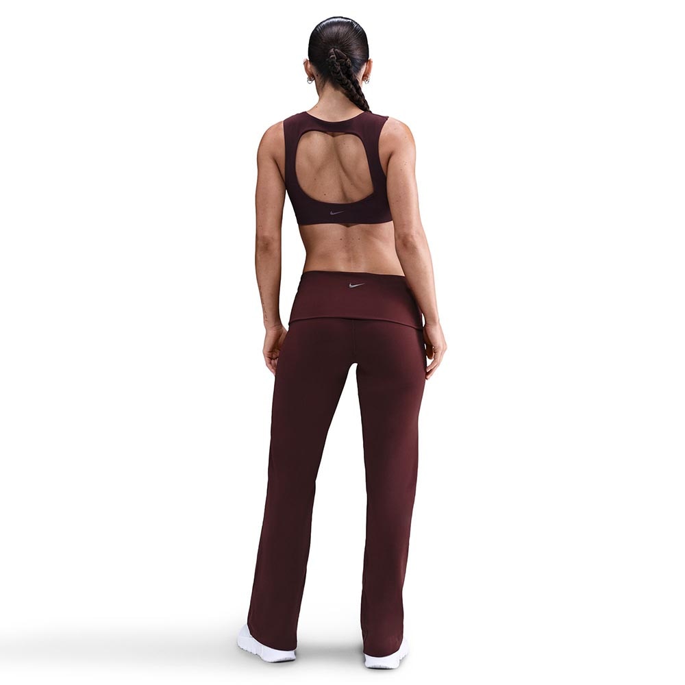 Nike Dri-Fit One High-Rise Flare Bukse Dame Burgunder