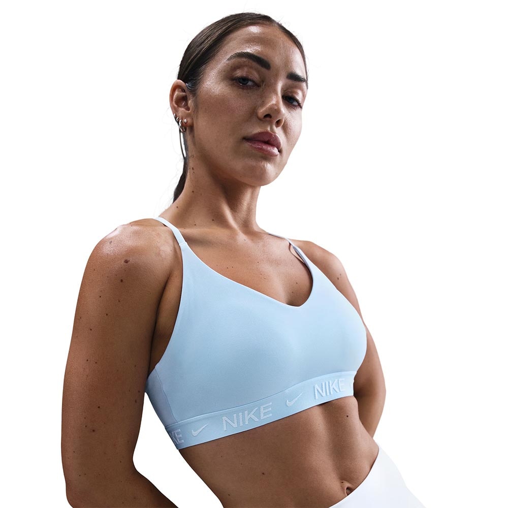 Nike Dri-Fit Indy Light Support Sports-BH Lys Blå