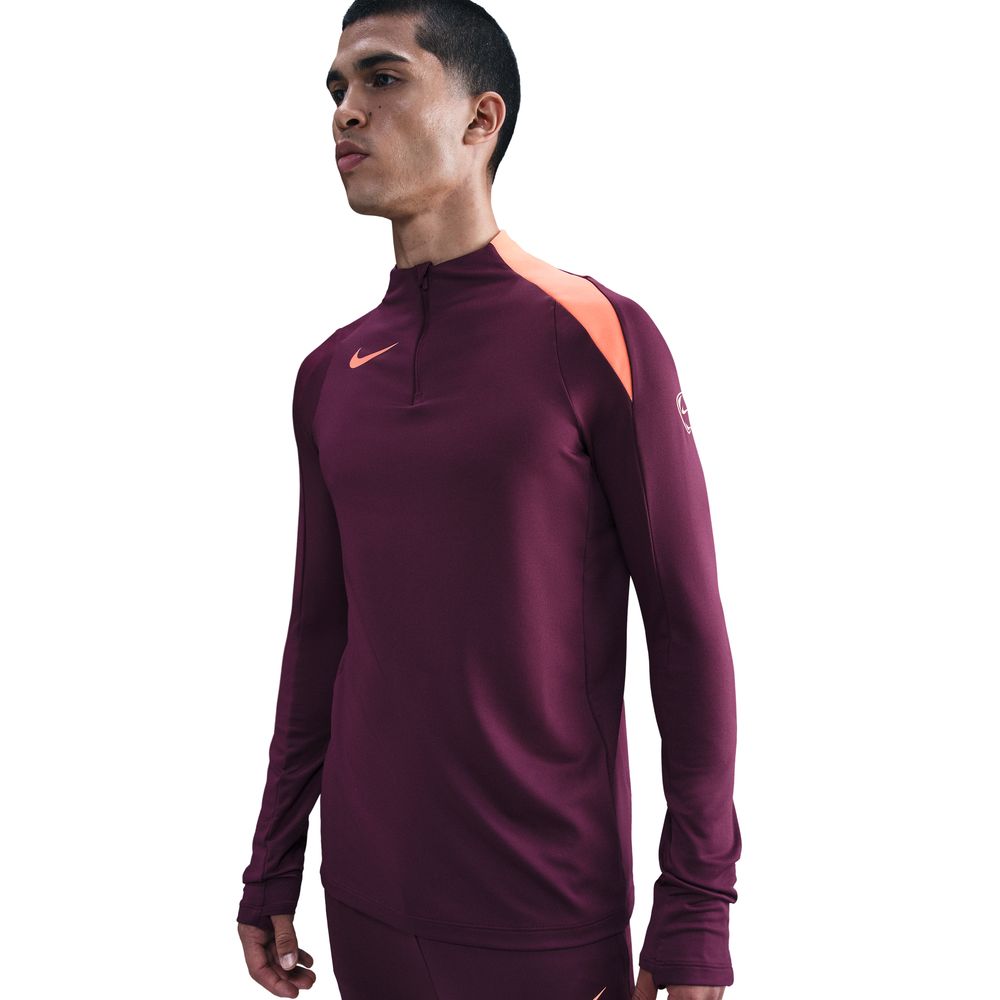 Nike Dri-FIT Strike Treningsgenser Total 90 Burgunder/Oransje