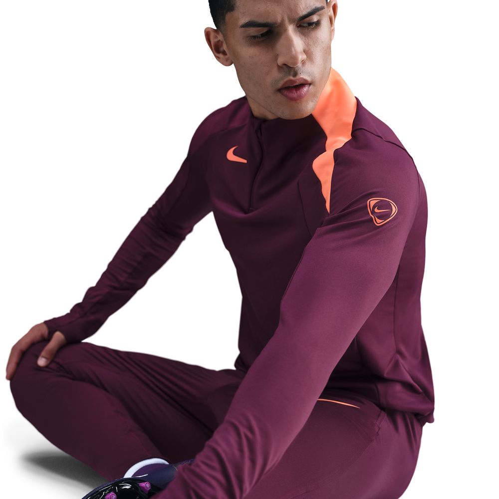 Nike Dri-FIT Strike Treningsgenser Total 90 Burgunder/Oransje