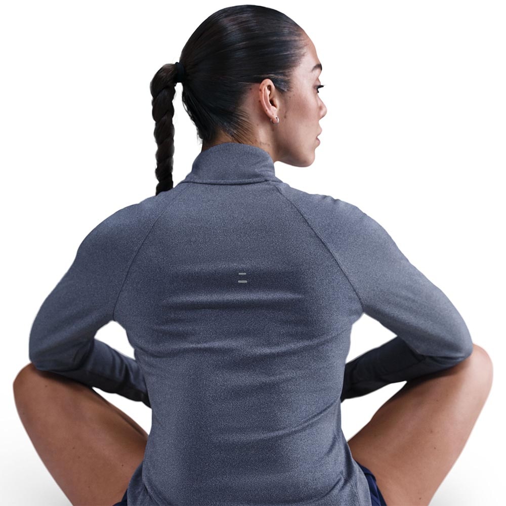 Nike Dri-Fit Tempo Half-Zip Langermet Trøye Dame Blå/Grå