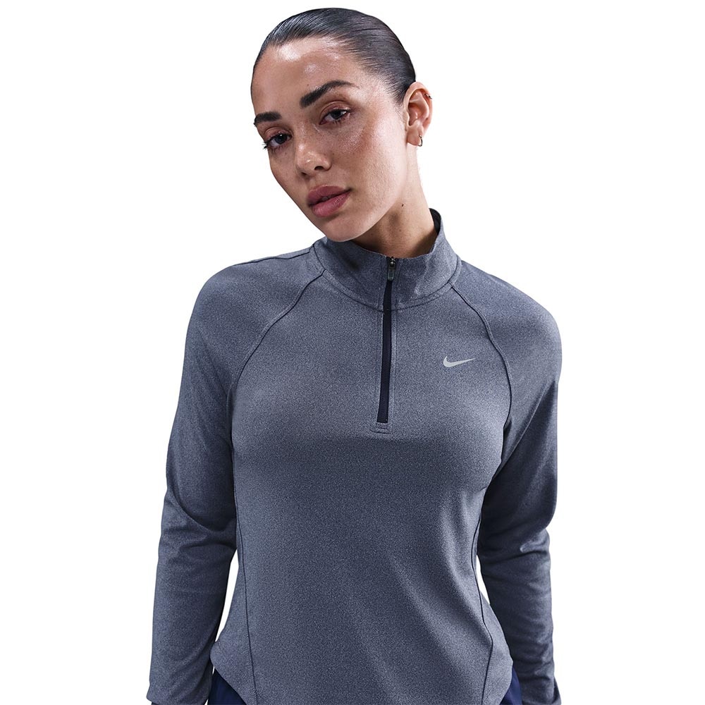 Nike Dri-Fit Tempo Half-Zip Langermet Trøye Dame Blå/Grå
