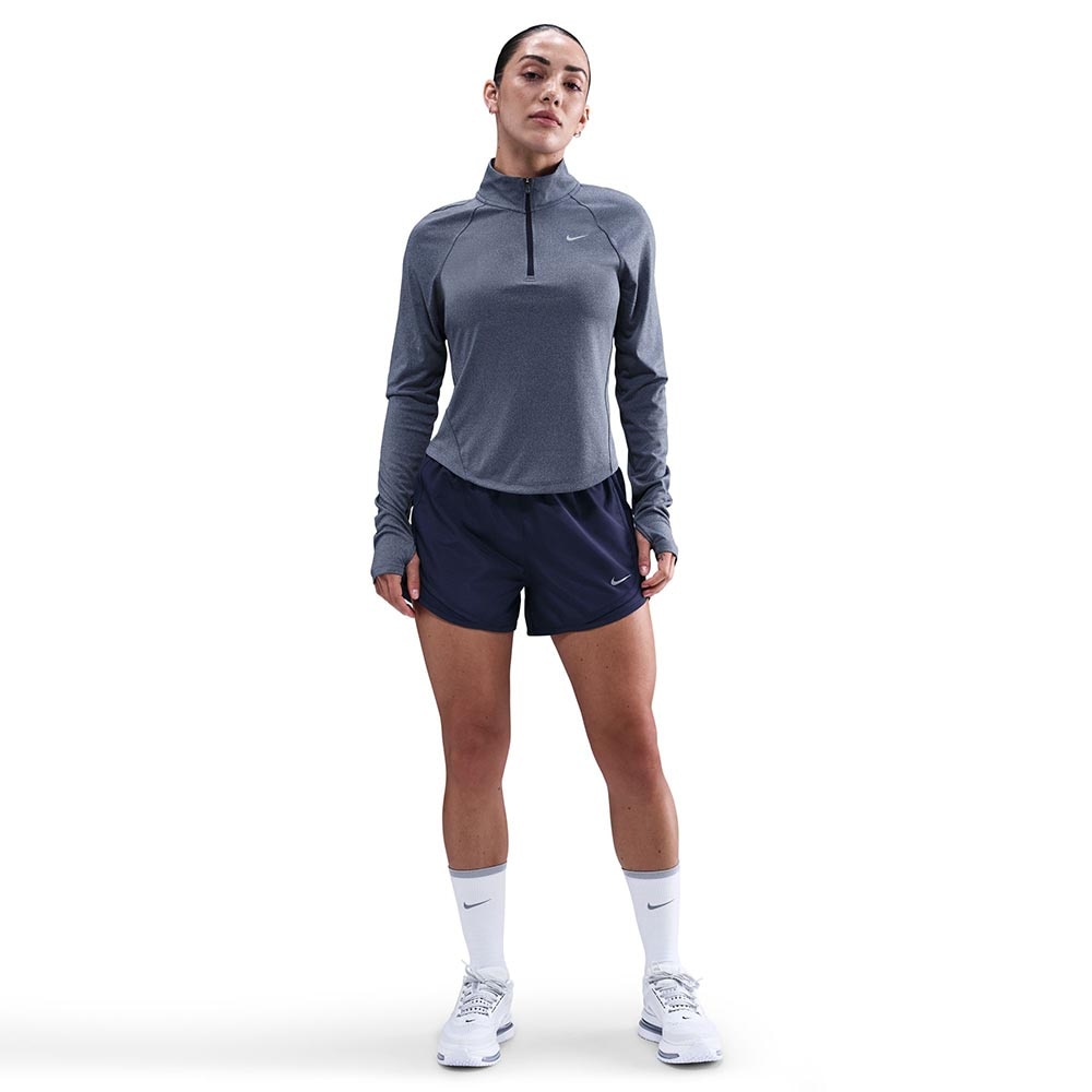 Nike Dri-Fit Tempo Half-Zip Langermet Trøye Dame Blå/Grå