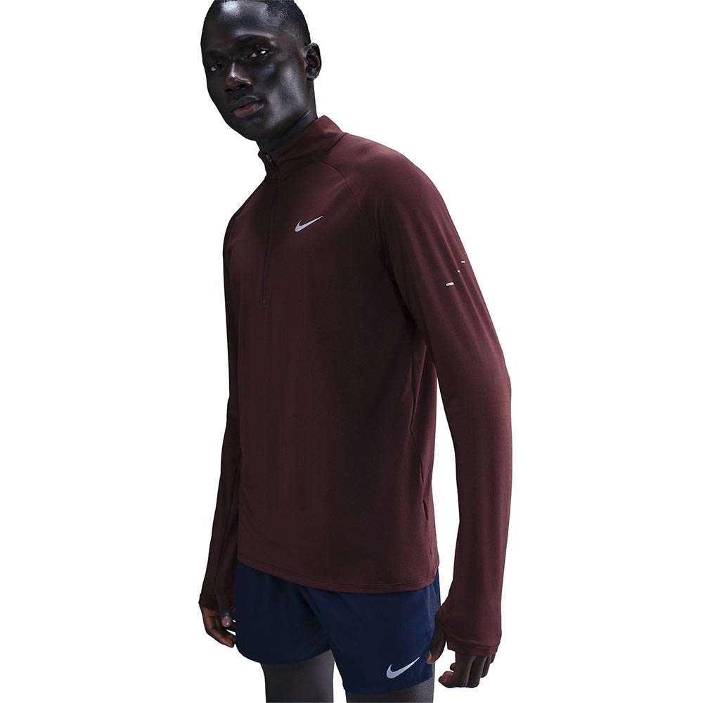 Nike Dri-Fit Stride Half-Zip Langermet Trøye Herre Burgunder