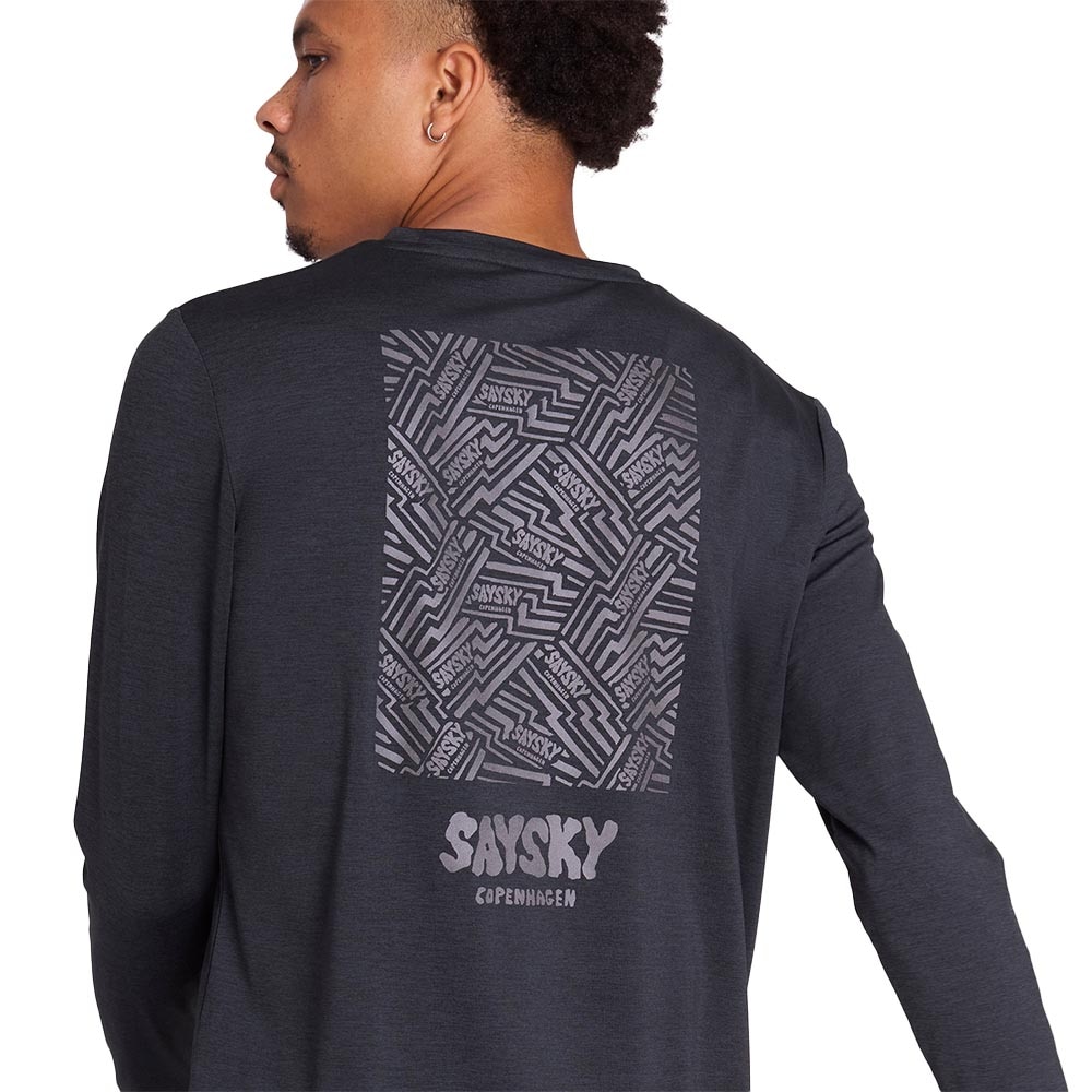 Saysky Reflective Logo Pace Langermet Trøye Herre Sort