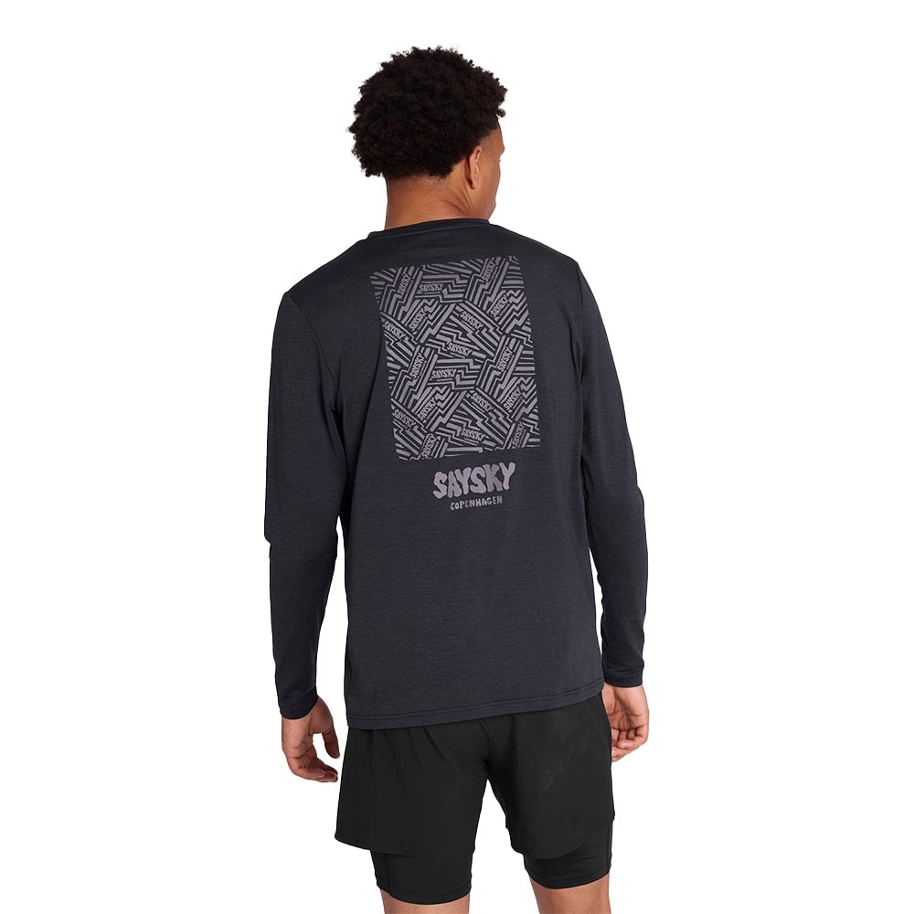 Saysky Reflective Logo Pace Langermet Trøye Herre Sort