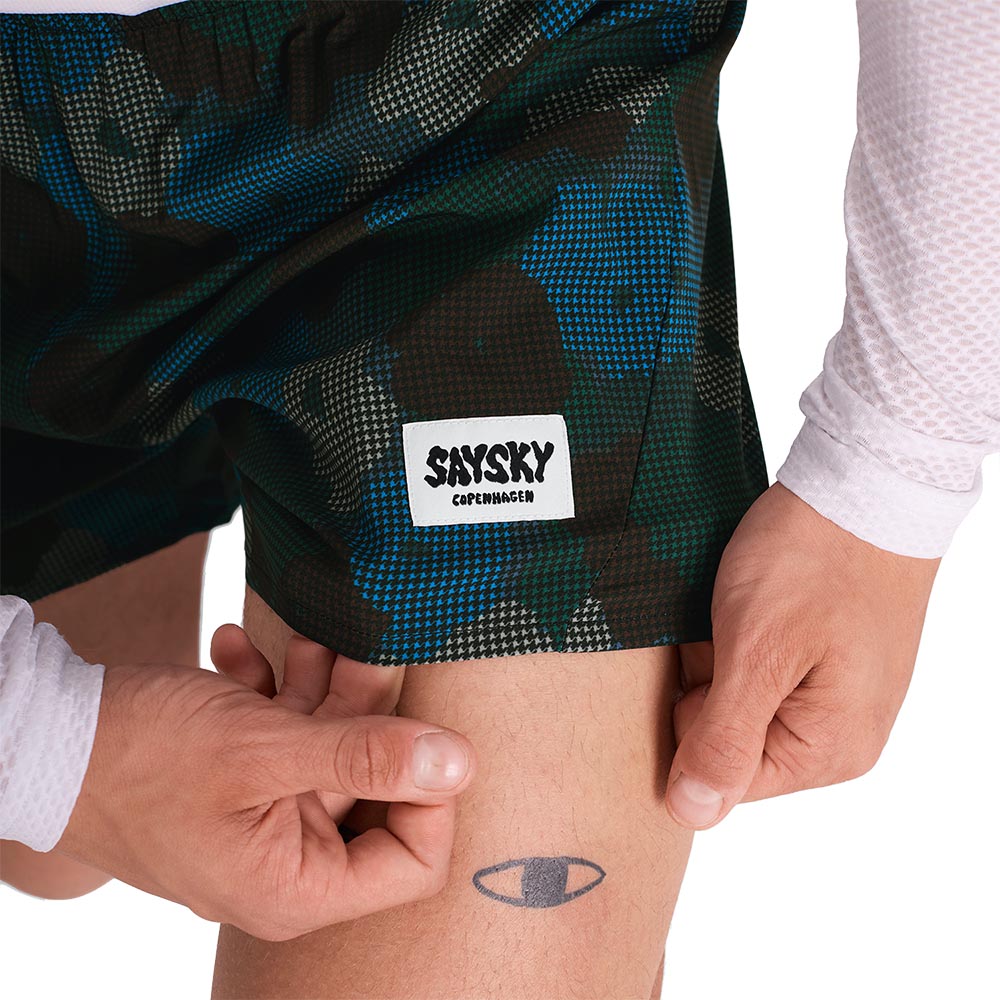 Saysky Flower Pace 5" Løpeshorts Herre Blå/Flerfarget