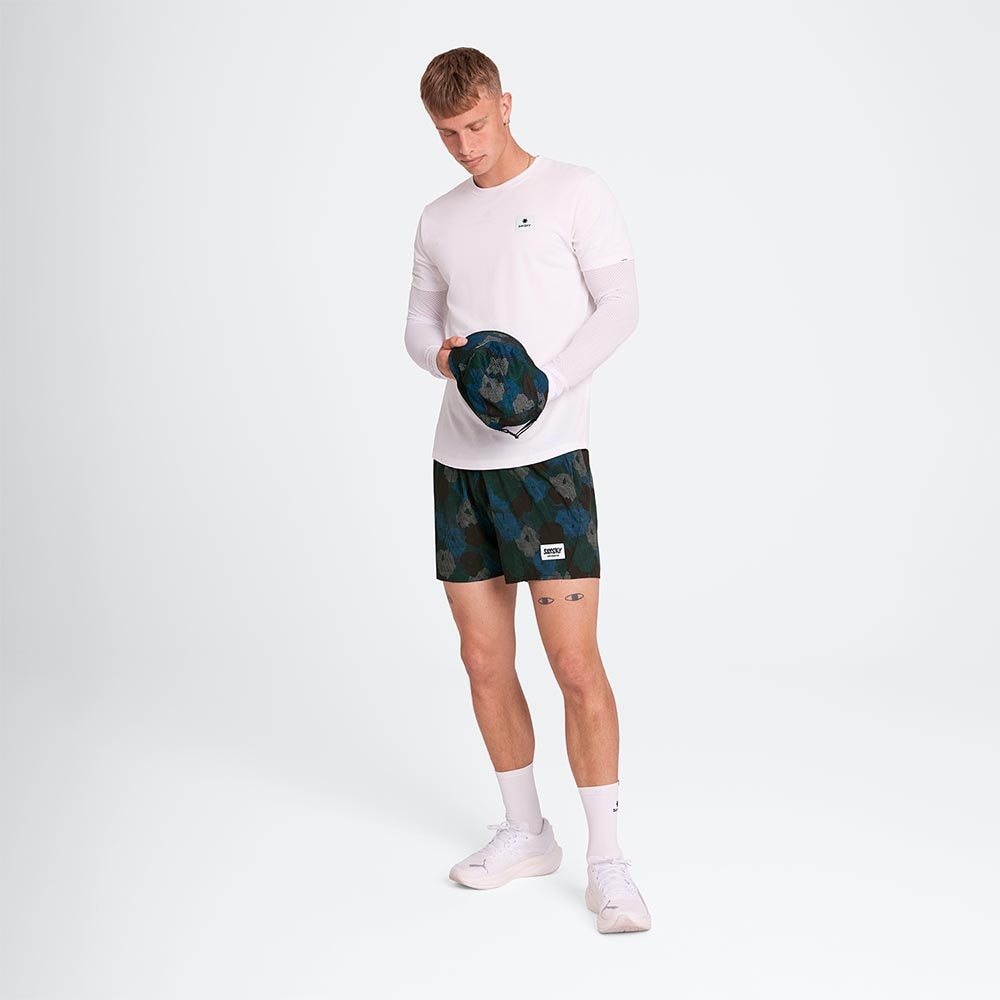 Saysky Flower Pace 5" Løpeshorts Herre Blå/Flerfarget