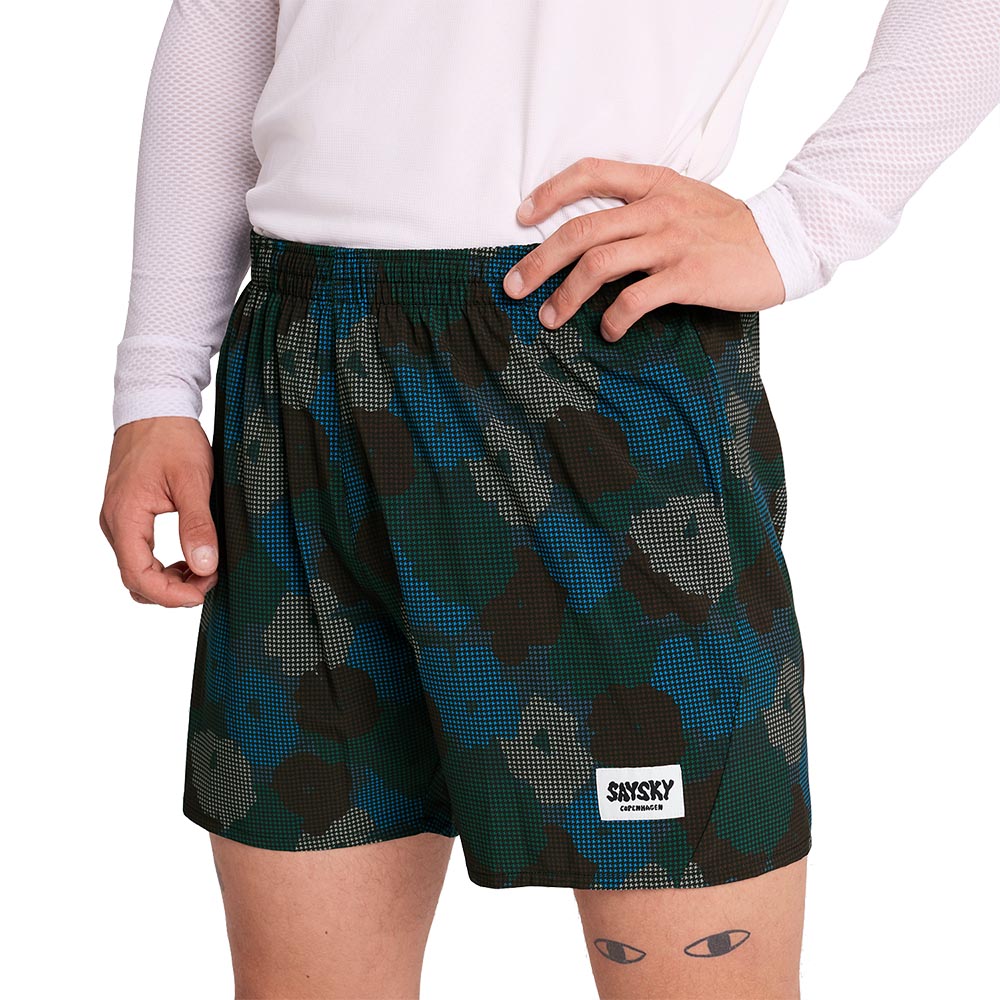 Saysky Flower Pace 5" Løpeshorts Herre Blå/Flerfarget