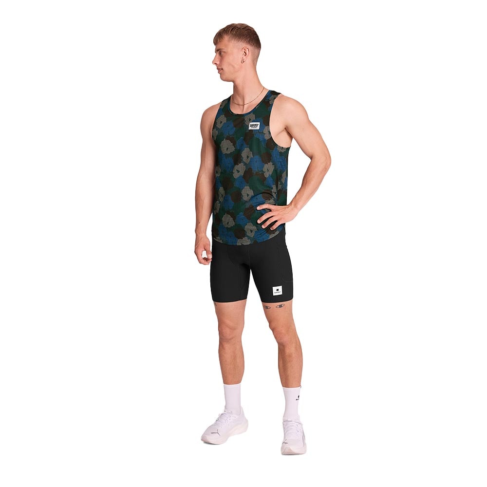 Saysky Flower Combat Singlet Herre Blå/Flerfarget