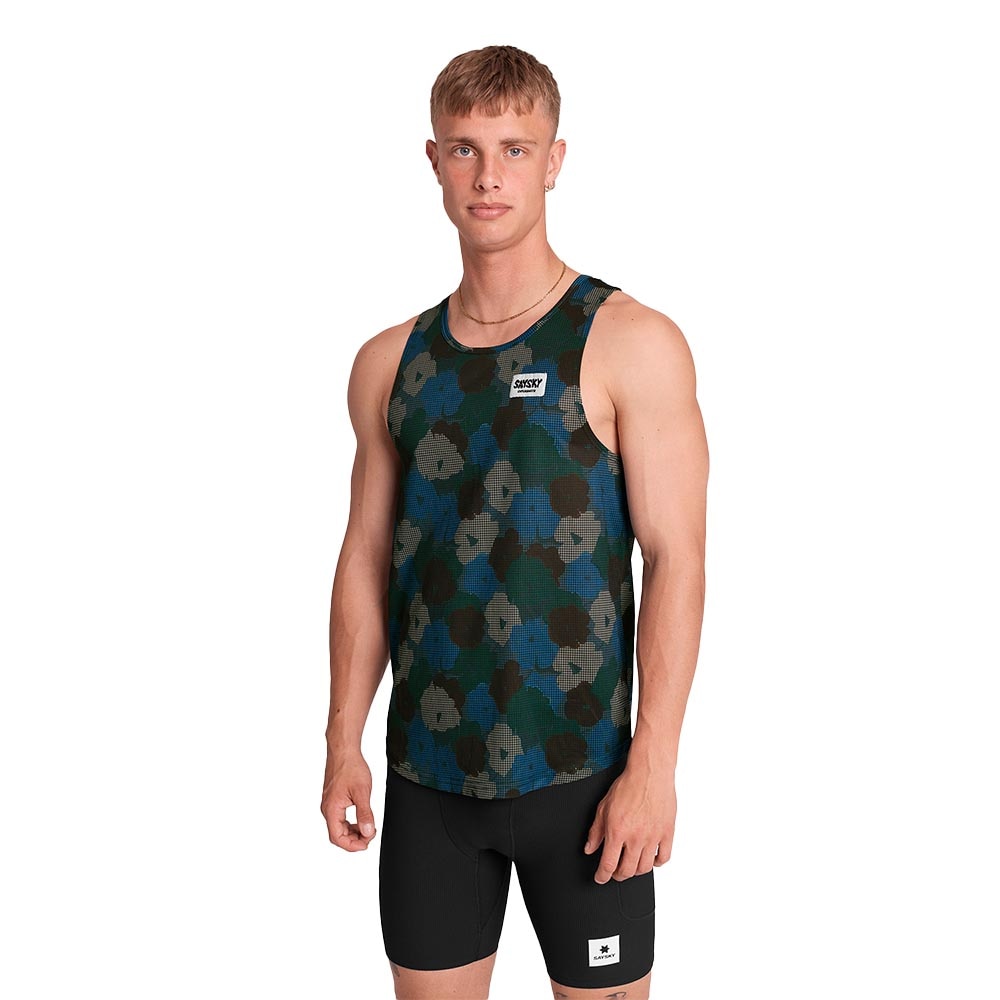 Saysky Flower Combat Singlet Herre Blå/Flerfarget