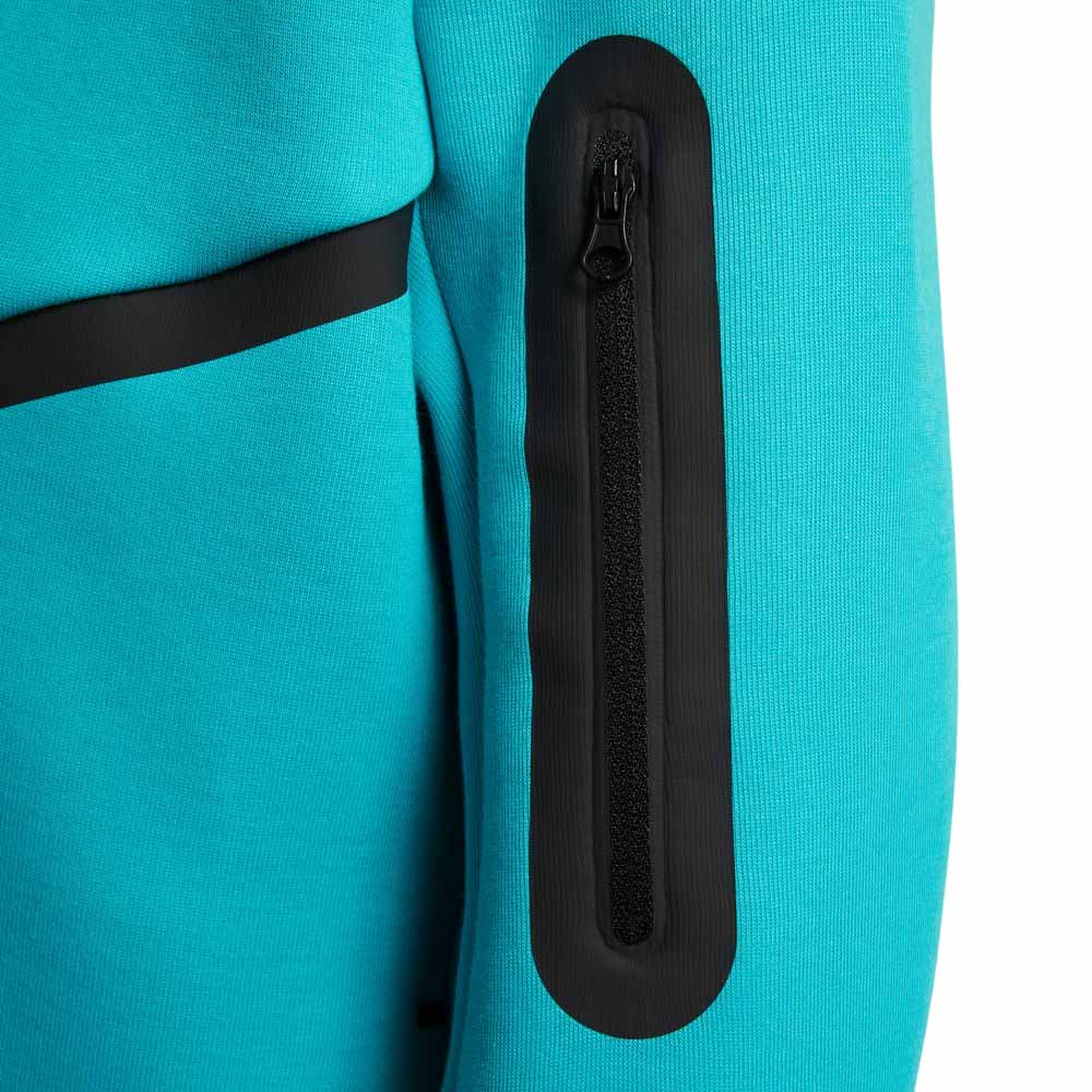 Nike NSW Tech Fleece Full-Zip Hettegenser Barn Turkis/Sort