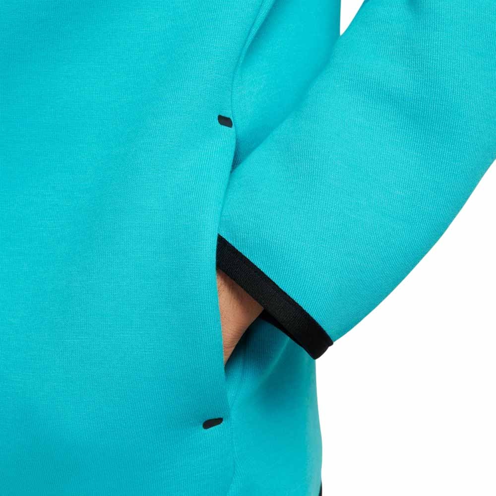 Nike NSW Tech Fleece Full-Zip Hettegenser Barn Turkis/Sort