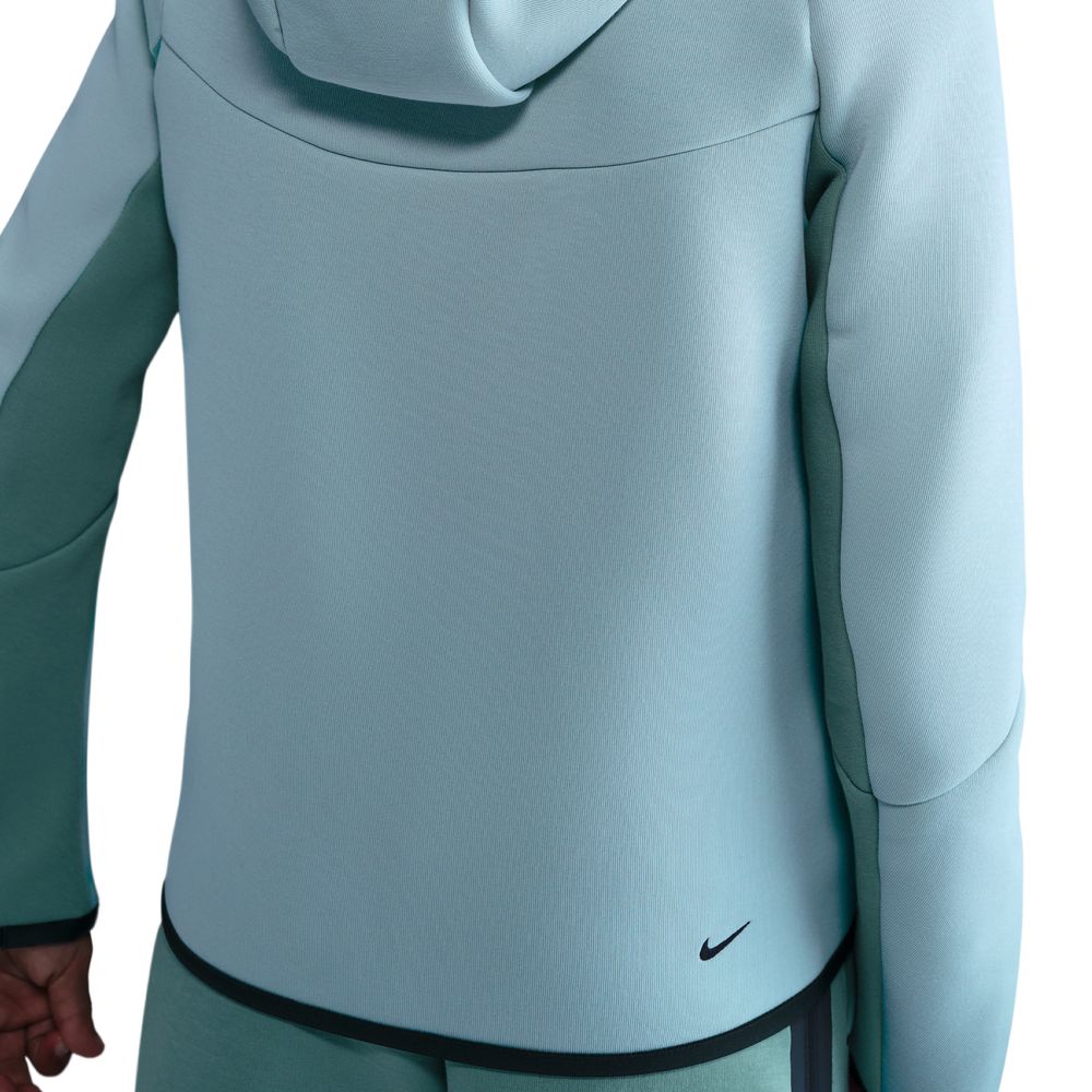 Nike NSW Tech Fleece Full-Zip Hettegenser Barn Lyseblå/Lysegrønn