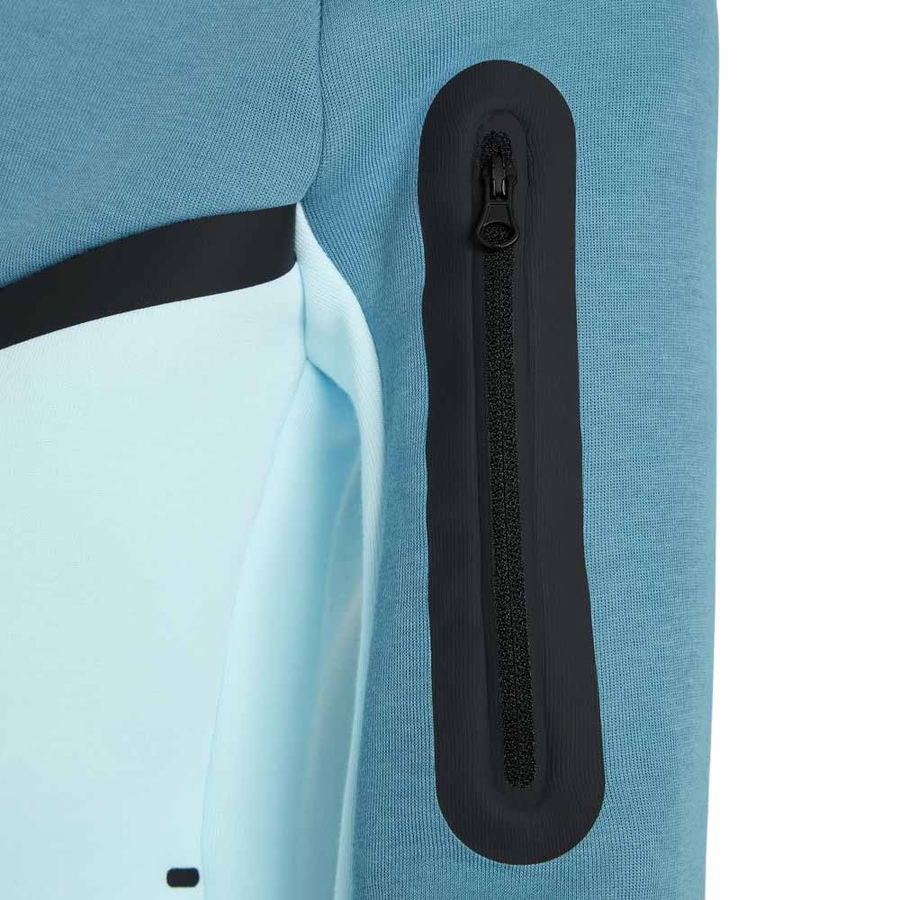 Nike NSW Tech Fleece Full-Zip Hettegenser Barn Blå/Sort