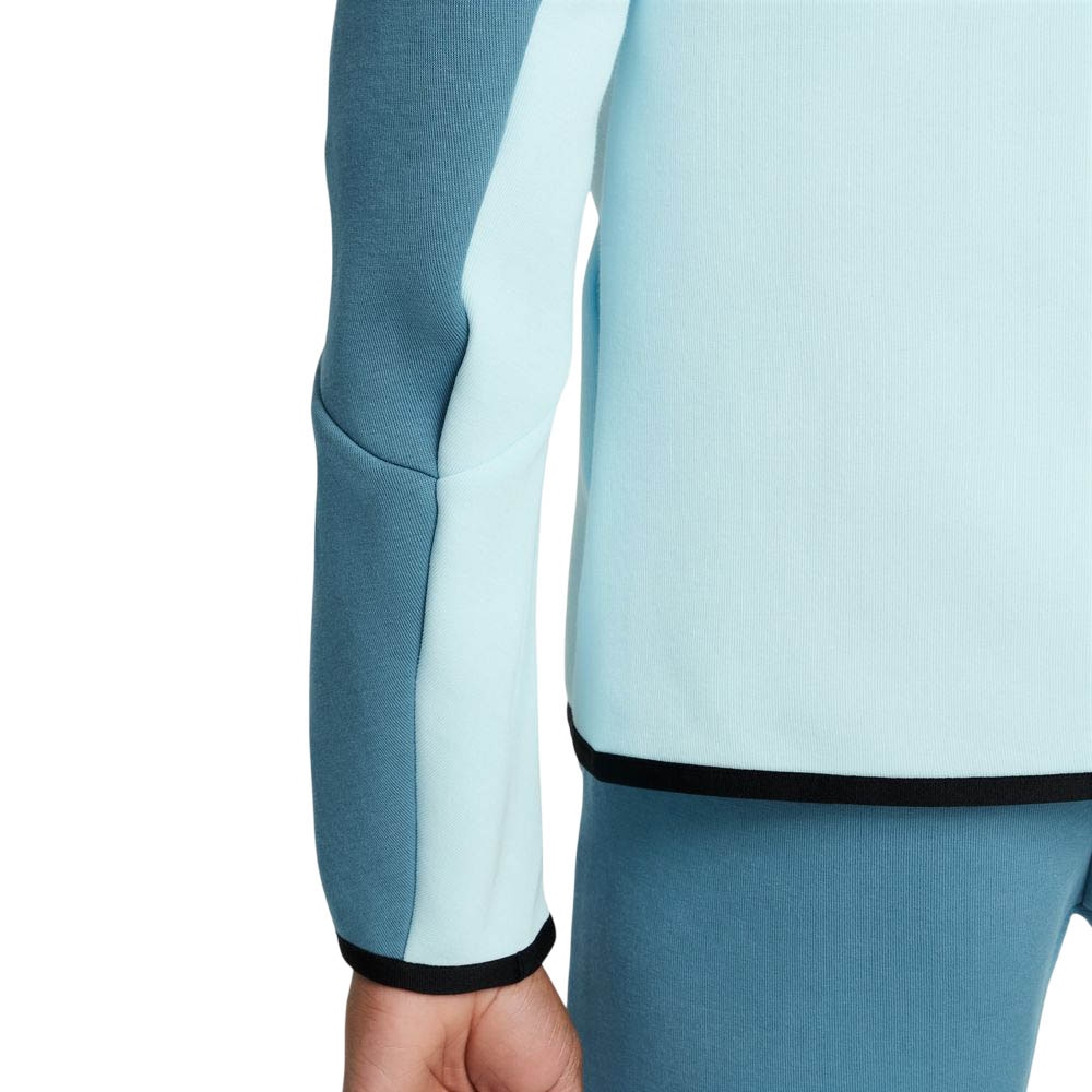 Nike NSW Tech Fleece Full-Zip Hettegenser Barn Blå/Sort