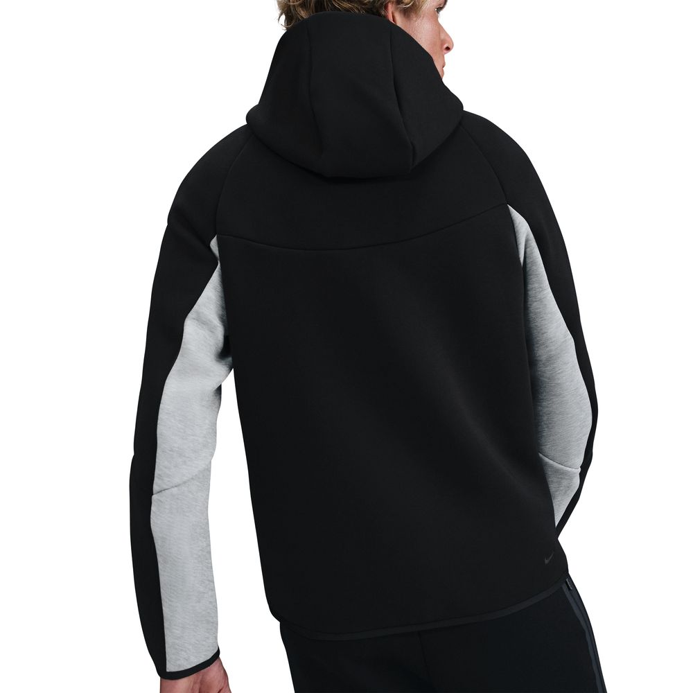 Nike NSW Tech Fleece Full-Zip Windrunner Hettegenser Grå/Sort