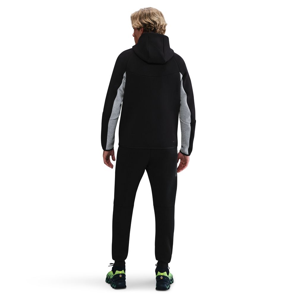 Nike NSW Tech Fleece Full-Zip Windrunner Hettegenser Grå/Sort